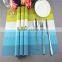 Fashion blue stripe new PVC table mat placemat high quality