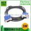 SLT high quality 3M 3+2 VGA Male to VGA Male Cable 15pin for computer monitor projector laptop hdtv LCD etc multimedia