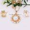 Cheap Fashion 18K Gold Plated Pearl Flower Jewelry Sets