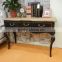 Living room furniture shabby chin drawers wood black antique wood carved table