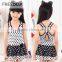 Lovely Girl Dot Print One Piece Kids Swimwear