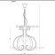 morden white pendant lighting with slab belt for shop decor china supplier