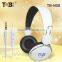 October hot selling mobile phone cheap stylish over ear headphones with comfortable ear pads and leather headband for big logo
