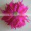 Fashion feather headpiece /elegant fascinator/fuschia fascinator/fuschia headpiece