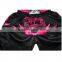 black pink whole muay thai boxing shorts,mma shorts with embroidery