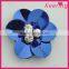 Summer fashion flowers cloth patches in dark blue
