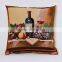PLUS factory of decorative Jacquard Wine Glass Design cushion cover
