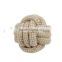 Huge jumbo natural jute-cotton ball with two handles rope toys