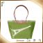 Popwide newest 2014 FACTORY SALE canvas tote bag leather handle
