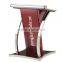 Good quality hotel wooden pulpit, hotel leather podium