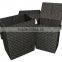 Unique Plastic Woven Storage Tote, set of 2