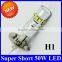 Super Bright Automotive 12V 50W Crees Mini LED Fog Light H1 Headlight H3 880 881