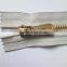 8# brass zipper shinny silver europe style teeth zipper close end zipper europe zipper slider coate zipper