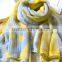 Paris Yarn Geometric Drawing Print Vintage Style Scarf Shawl With Sunblock