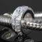 Wholesale europan sterling silver CZ stone space beads