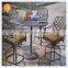 Cast aluminum Bar table and bar stool