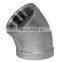 wholesale black round 3/4 45deg elbow"