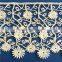 High quality flower polyester water soluble lace fabric