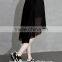 2016 Lace Skirt For Women Black Asymmetric Net Yarn Irregular Midi Skirt