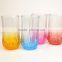 300ml/10 oz Glass Cup Glass Juice Cup with Sprayed Color