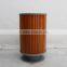 Camphor hardwood street litter bin outdoor wooden trash bin