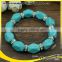 turquoise string mens charm bead bracelet, italian bead bracelet