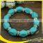 turquoise string mens charm bead bracelet, italian bead bracelet