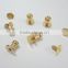 Factory supply brass metal stud with rhinestone for bag