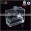 60ml clear cosmetic perfume glass bottle , customize square mould perfume bottle