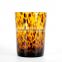 Amber Wine glass with black dot design amber wine glass
