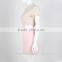 oem wholesale pink color slim fashion midi dress, manufactory made dress