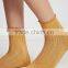 Dry tobacco color cotton ankle socks
