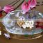 gold decoration low price glass fruit tray
