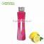 fancy glass water bottle with fruit infuser and food grade silicone sleeve