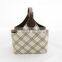 Top level promotional handmade faux leather storage basket