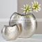 silver metal flower vase, Nickle plated metal vase,Trumpet vase
