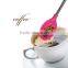 LFGB Approval Colorful Eco-friendly Silicone Stainless Steel Decorative Spoon