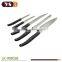 black 5 pcs color wood handle knife set