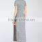 Women's Short Sleeve Cotton Material Long Wrap Dress