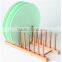 Daily Bamboo Wooden for Color Ceramic Plate Bamboo Rack Stand Holder