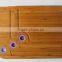 Display Groove Serving Water Juice Bamboo Wooden Cutting Board Set with Round Color Silicone Circle