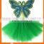 Good quality tutu skirt solid color factory directly girl's tutu with Butterfly wings