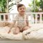 GOTS organic cotton baby clothes short sleeve gauze knitted newborn baby Jumpsuit for summer