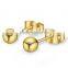 Rellecona Stud Earring Bead Jewelry in yellow gold plated jewelry for women men