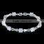 New coming jewelry white gold plated pave with crystal tennis bracelet for gift