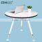 Dia 900mm Office Round Meeting Negotiation Desk Wood Steel