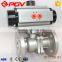 Pneumatic ball valve dn65 flanged 316l ball valve
