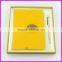 Yellow pen and notebook VIP promotion gift set for corporate and business