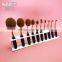 Tooth brush shaped make up Round acrylic 10 holes oval brush stand