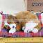 novelty pet miniature statues realistic and funny plush toys pug dog